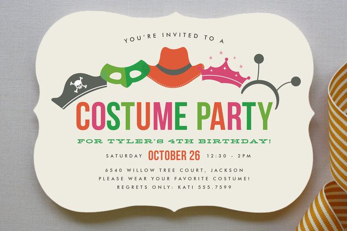 Birthday Party Invitations at Minted - Costume Party Children's Birthday Party | Cool Mom Picks