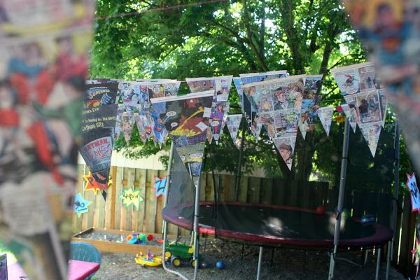 DIY superhero party banners at On My Side of the Room | Cool Mom Picks