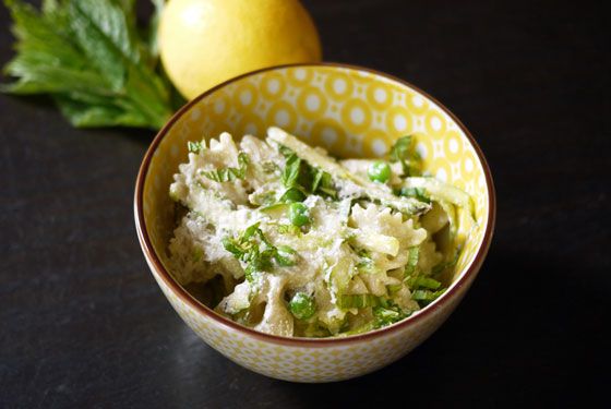 Easy spring recipes: Lemony Pasta with Ricotta, Asparagus and Peas at One Hungry Mama | Cool Mom Picks