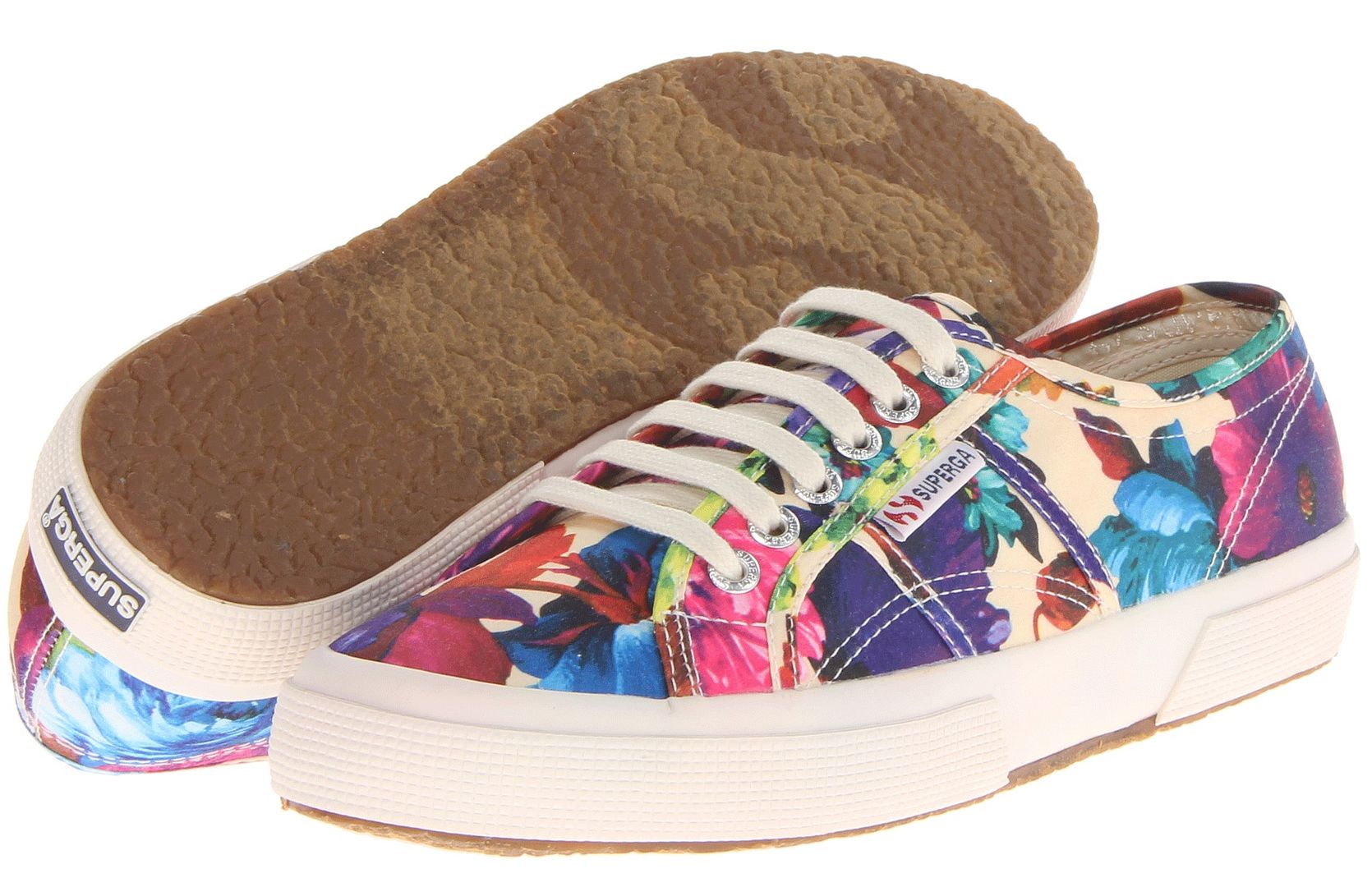 Floral Accessories: Floral print Superga sneakers at Zappos 
