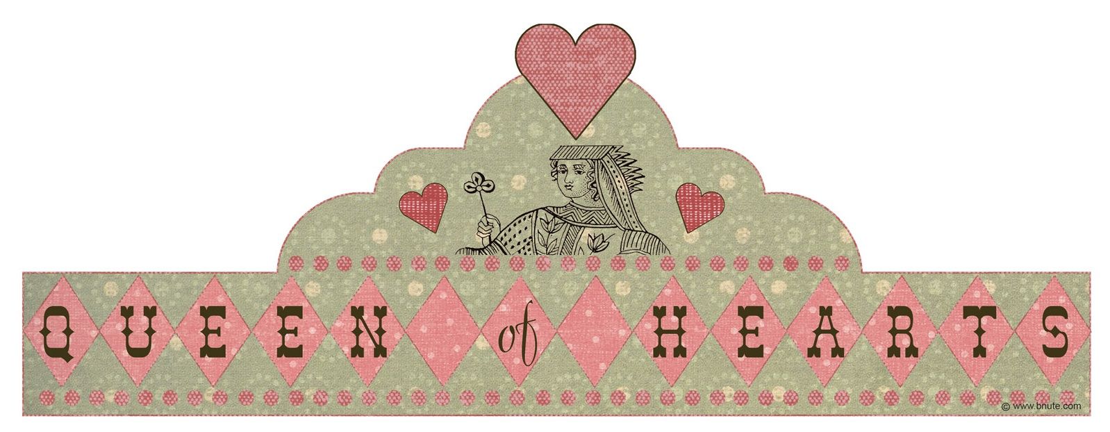 Queen of Hearts crown tea party printable at B. Nute | Cool Mom Picks