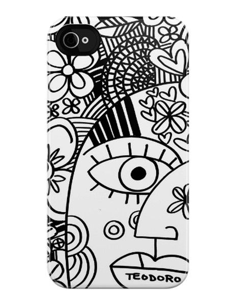 Justin Teodoro black and white iPhone case | cool mom tech