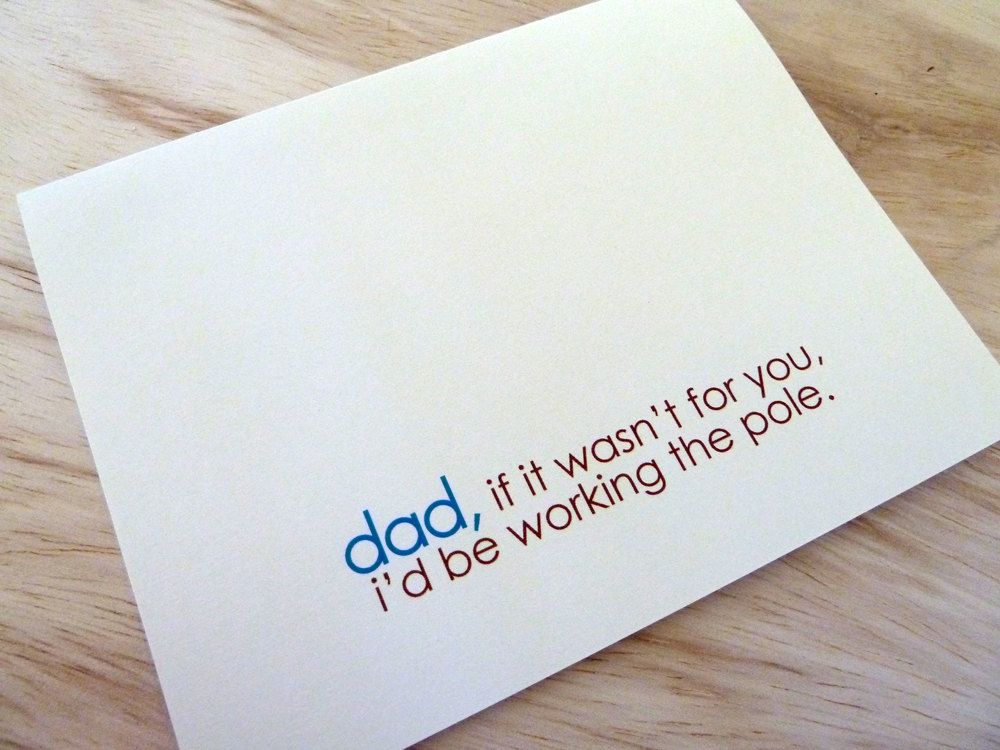 Funny Father's Day Cards: Working the Pole Father's Day Card | Cool Mom Picks
