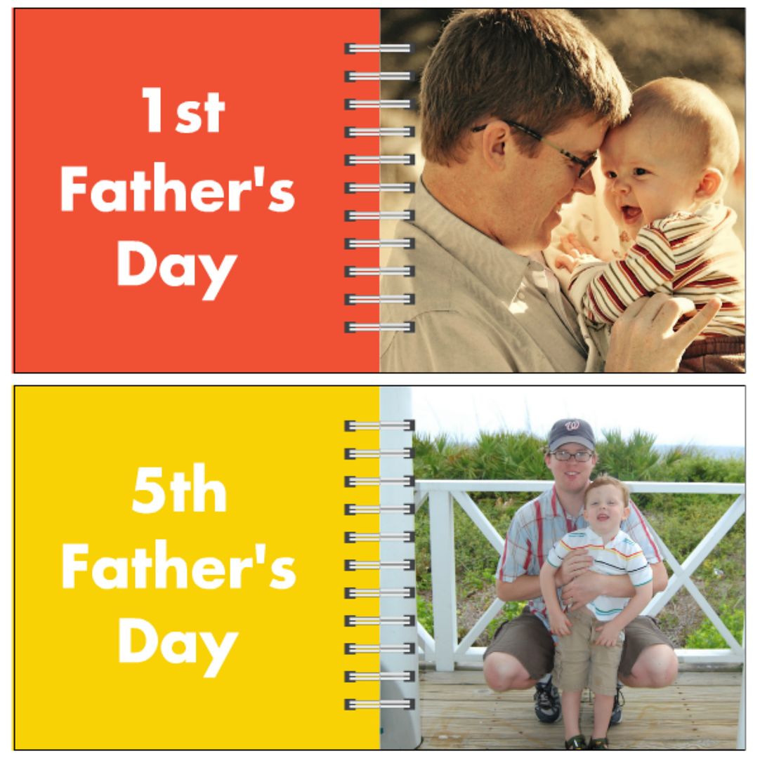 Photo book ideas for Father's Day:  Years of Father's Days memories book at Pinhole Press