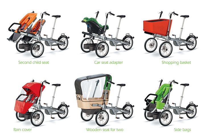 Taga Bike add-on accessories make it versatile for families