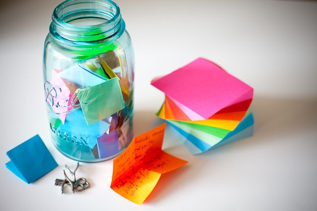 Memory Jar for teacher gift from the class via Steamy Kitchen