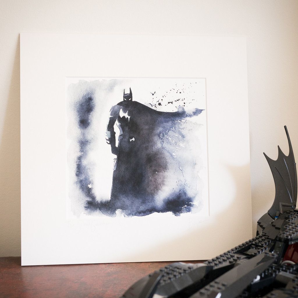 Batman watercolor print at Blule| Cool Mom Picks