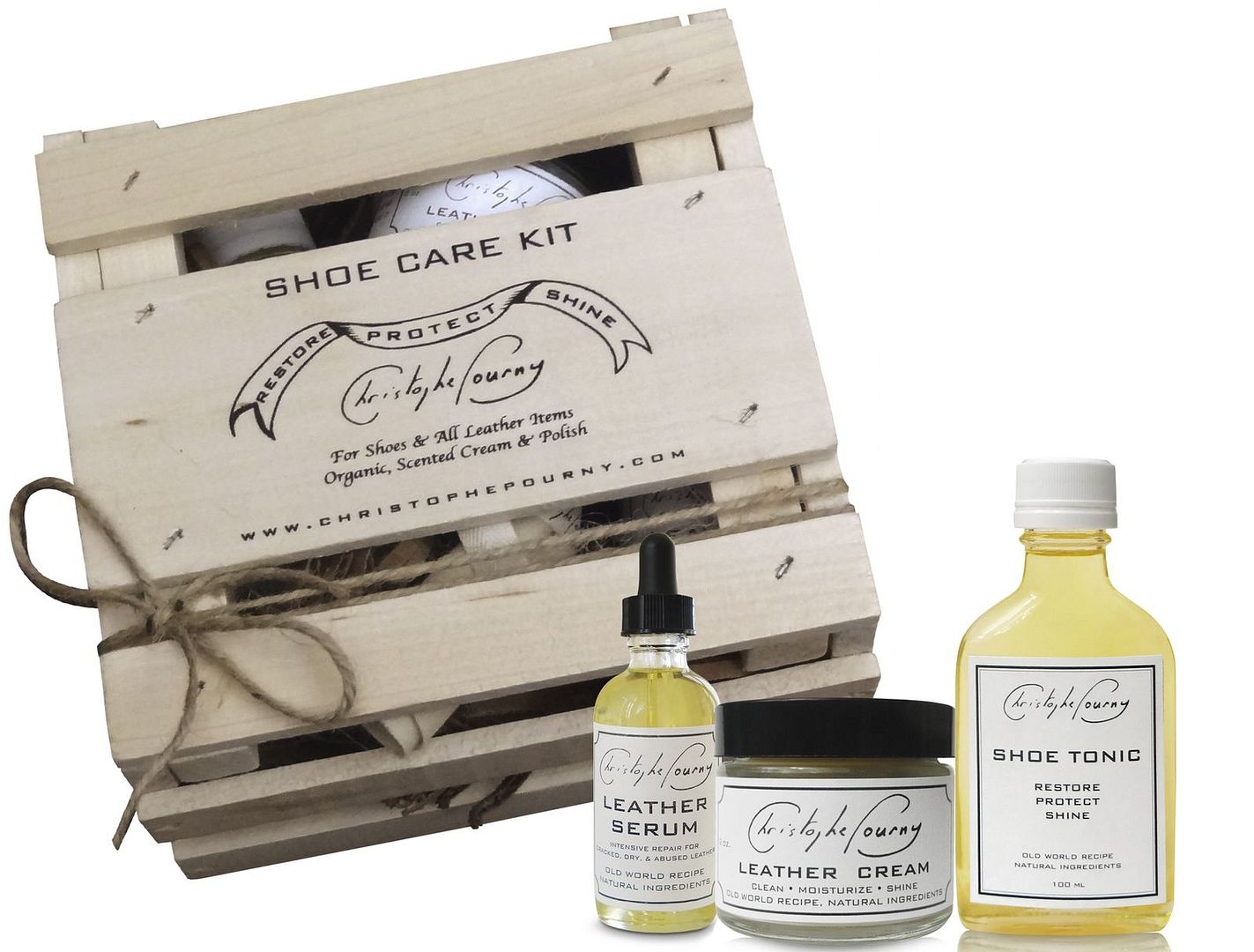 Gifts for the stylish dad: Christophe Pourny Shoe Care Kit from Martha Stewart American Made ebay shop