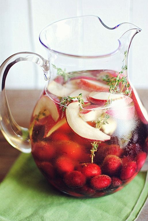 Cherry Peach Skinny Sangria recipe at Eat Yourself Skinny 