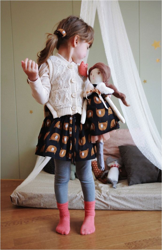 Cute kids' clothes: Bear Print Skirt from Ebabee