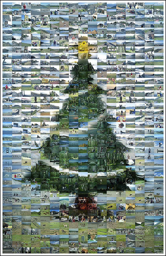 Creative holiday photo cards: Mosaic Christmas Tree by CameraSim