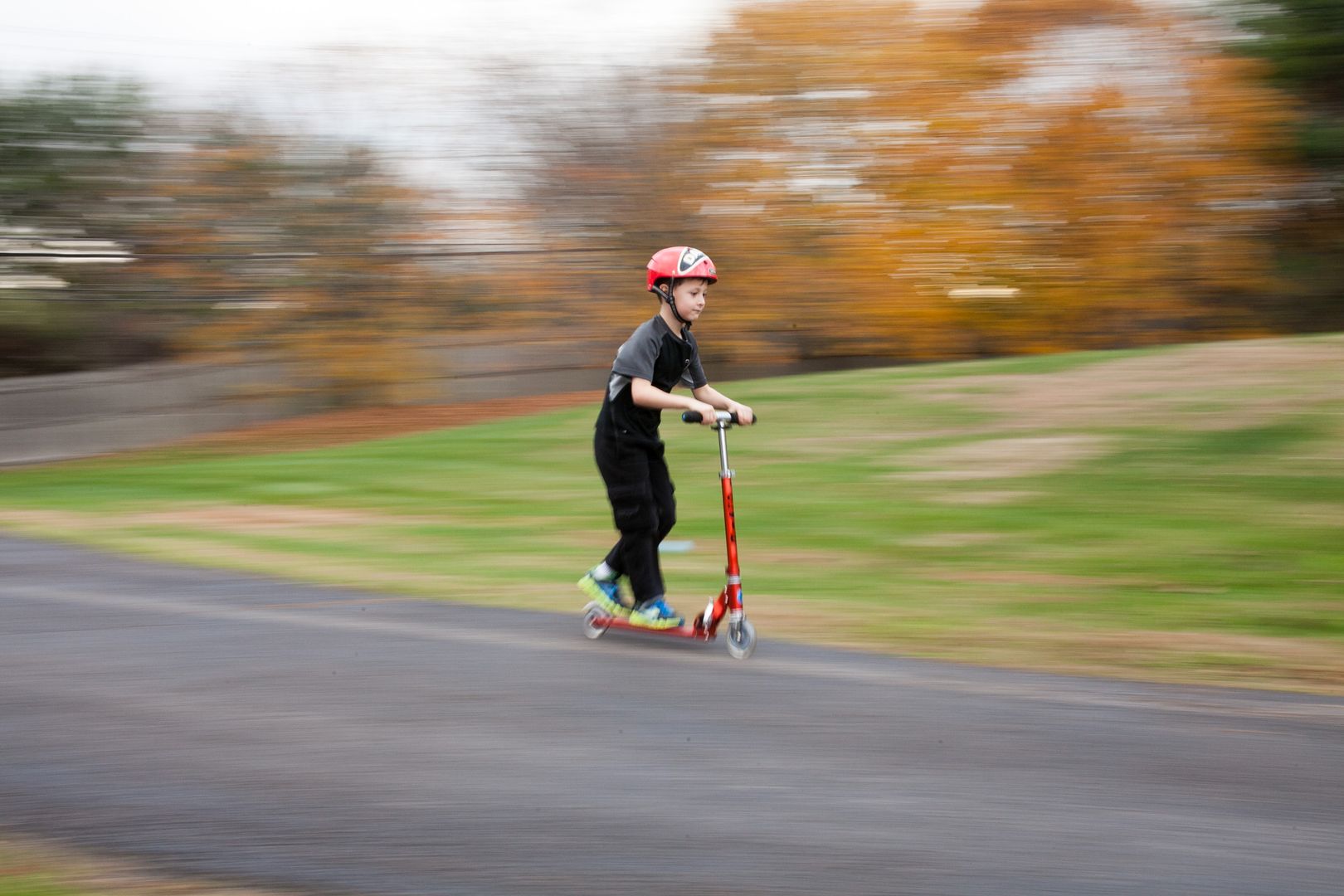 Getting speed on a Micro Sprite Micro Kickboard scooter