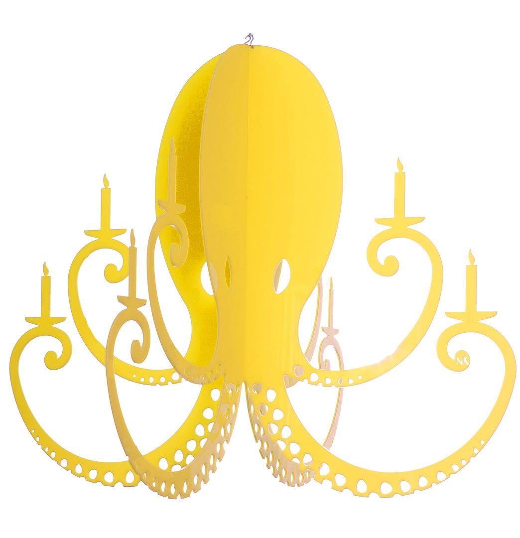 Octopus kids' chandelier: Acrylic, colorful, decorative
