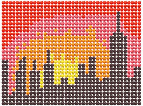 Design your own cupcake art with mini cupcakes: NYC skyline