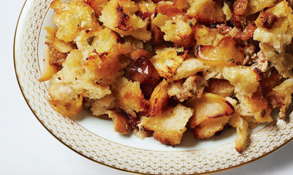 Thanksgiving stuffing recipes: Sourdough, Italian Sausage, and Chestnut Stuffing | Bon Appetit