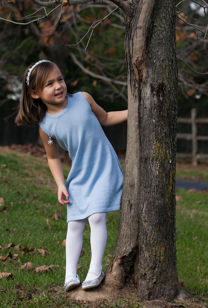 The eden & zoe Florence dress makes for a perfect Frozen-inspired holiday outfit!