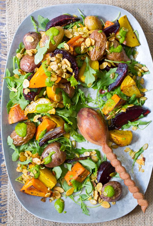 Fall salad recipes: Roasted Root Salad | A Spicy Perspective