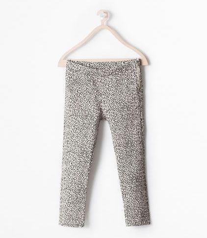 Snow leopard trend: Zara printed trousers with zips