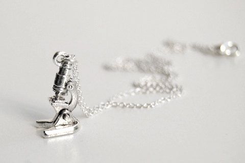 Cool STEM gifts for girls: microscope necklace