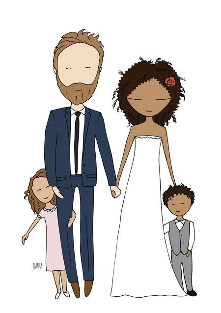 Custom family portraits for special holiday gifts |  Blanka Illustration