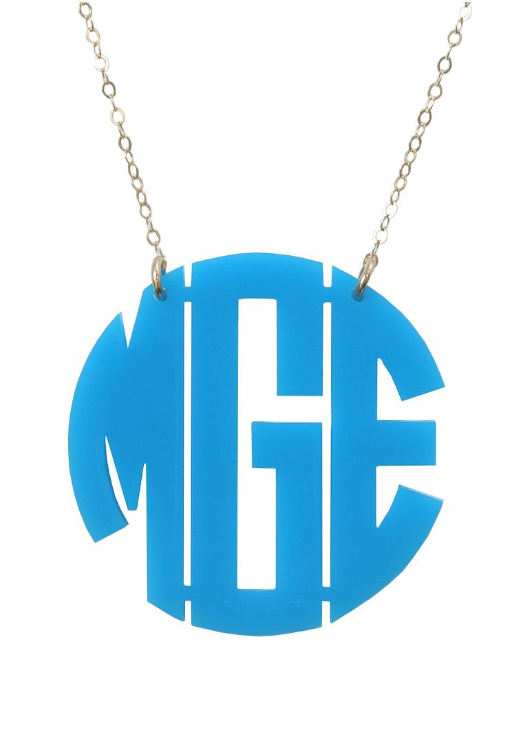 Personalized jewelry gifts: Monogram necklace at Charm and Chain 