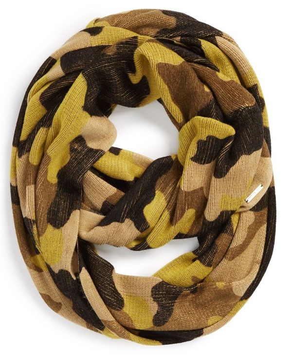 cool camouflage accessories: Michael Kors Kala Camouflage infinity scarf