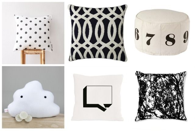 Black and White Nursery Pillows