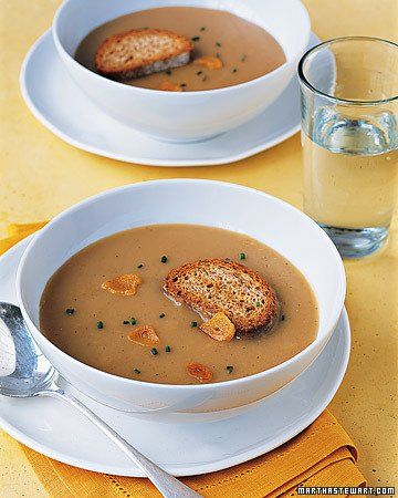 Food for cold and flu season: Roasted Garlic Soup at Martha Stewart