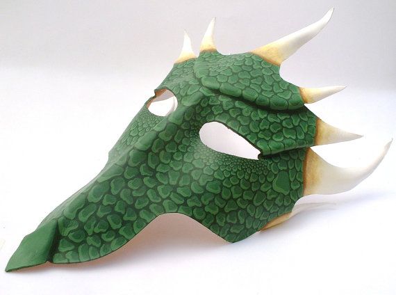 Leather dragon Halloween mask by The Artificer