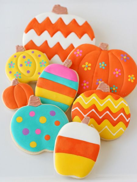 Halloween cookie cutters: Painted Halloween Cookies at Glorious Treats