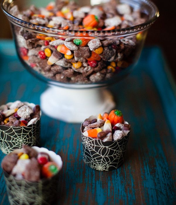 Semi-homemade Halloween snacks | Halloween puppy chow by A Southern Fairy Tale