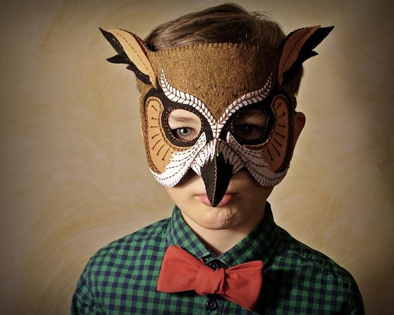 Owl Halloween mask pattern PDF at OxeyeDaisey