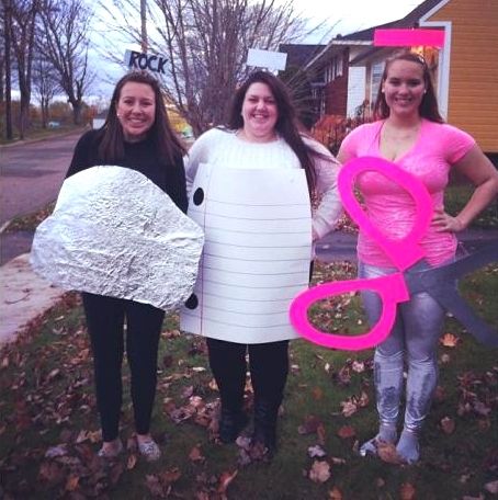 Rock Paper Scissors Group Halloween Costume at Abbiegoguen