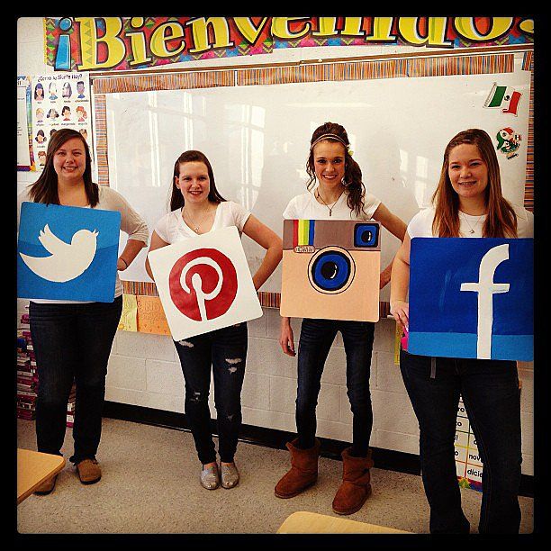 Creative group Halloween costume ideas: Social Media Icons by GymnastLaura on Instagram