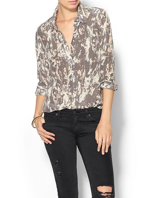cool camouflage clothing: Piperlime Collection camo silk blouse
