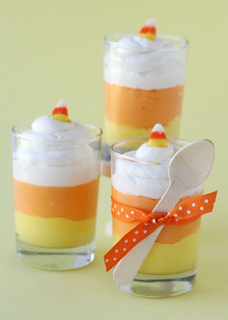 Candy corn recipes: Cheesecake Mousse at Glorious Treats