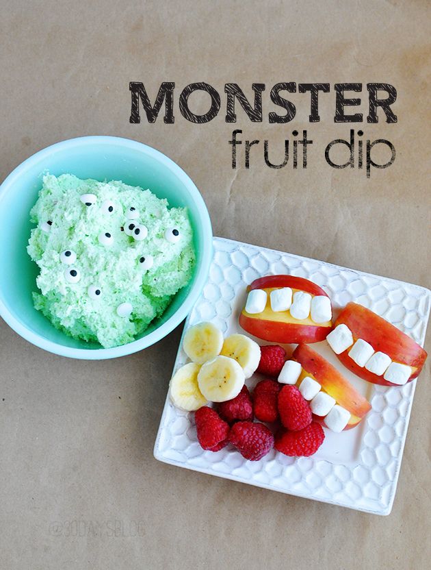 Easy Halloween party recipes: Monster Dip at Thirty Handmade Days