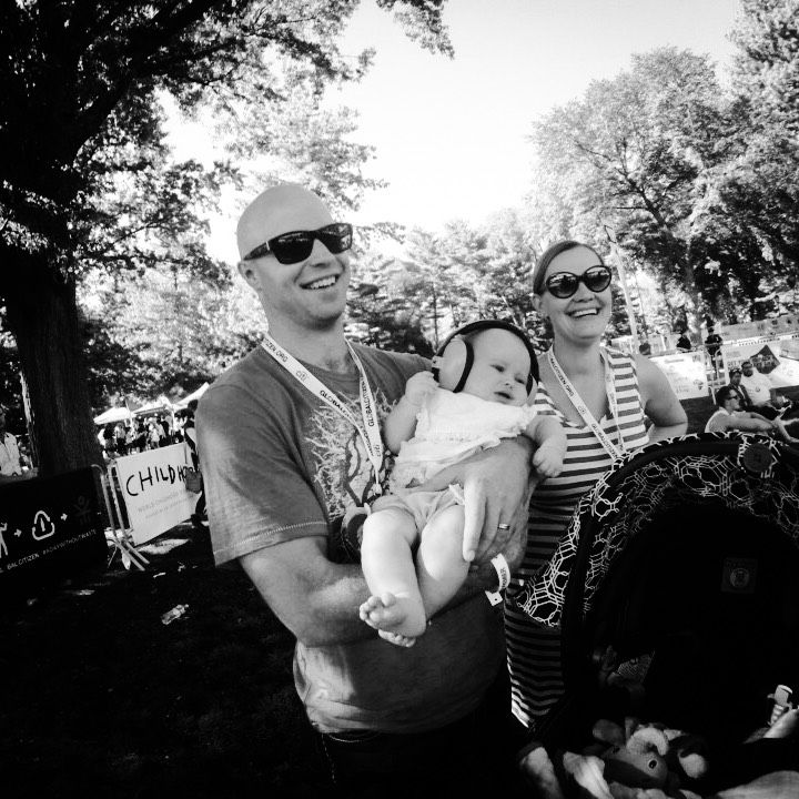 Family at the Global Citizen Festival: rock those headphones, baby!