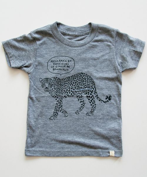 Snow leopard trend: Black Foil leopard t-shirt by Atsuyo et Akiko