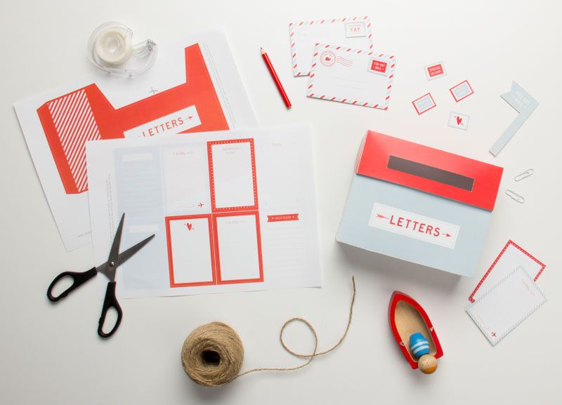 Construct your own mailbox with TinyMe's free Printable Mailbox for kids