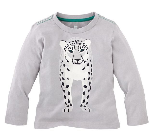 Snow leopard trend: Schneeleopard Graphic Tee at Tea Collection