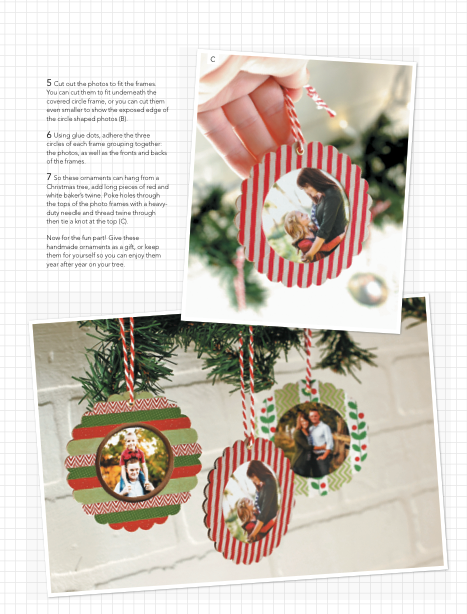 These ornaments and other washi tape Christmas crafts are in A Washi Tape Christmas book by Kami Bigler