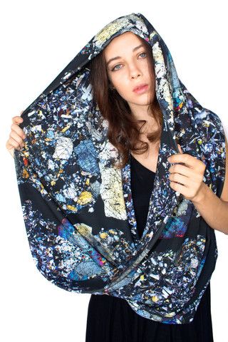 Cool geeky accessories: Meteorite section circle scarf by Shadowplaynyc | Cool Mom Tech