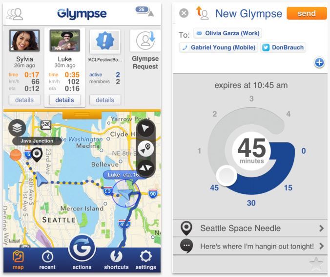Glympse is a free family tracking app that helps keep tabs on everyone