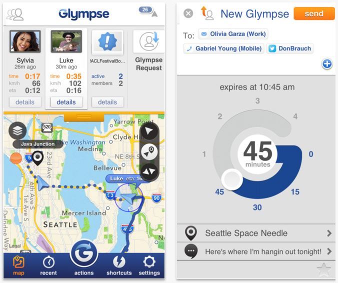 download glympse free phone location tracker