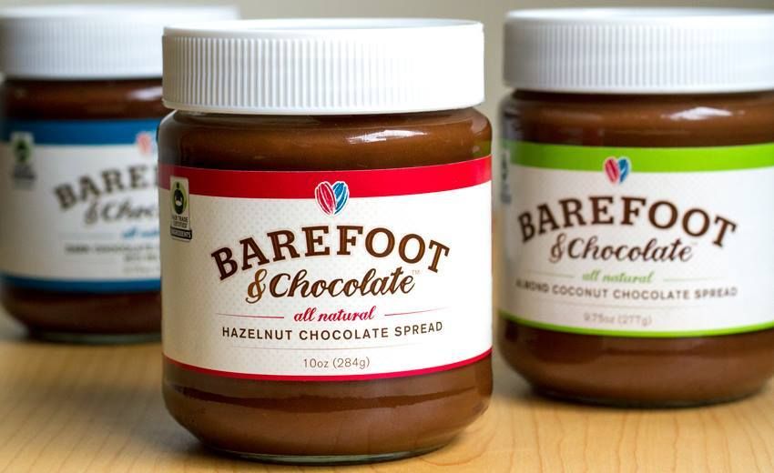 Barefoot and Chocolate all-natural chocolate hazelnut spread