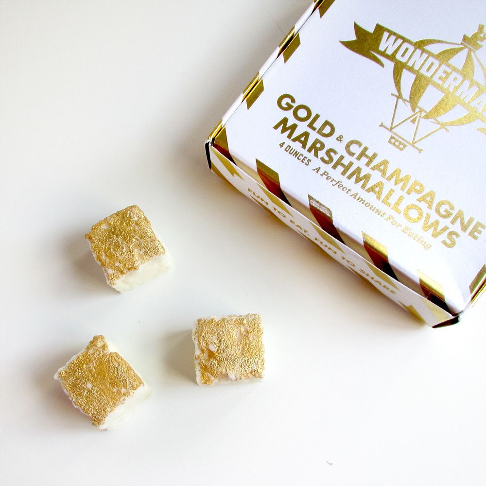 Edible Mother's Day gifts: 24K Gold and Champagne Marshmallows by Wondermade
