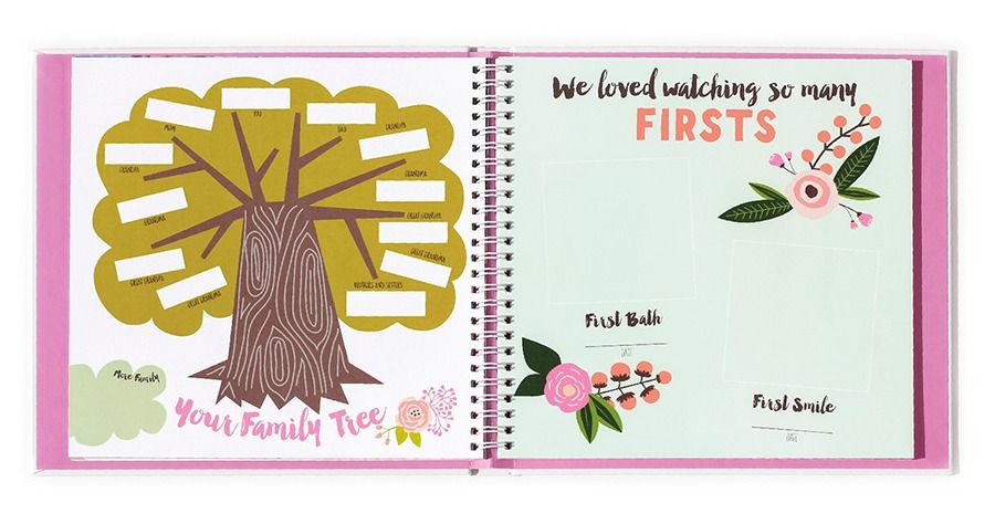 Lucy Darling Floral Baby Memory Book