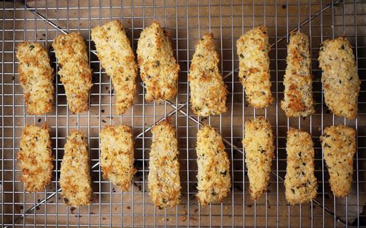 Skinny comfort food recipes: Baked Fish Sticks | One Hungry Mama