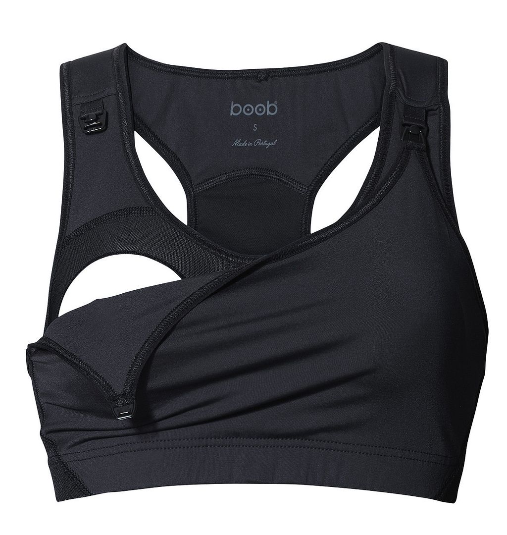 Boob Design Fast Food Padded T-Shirt Nursing Bra in Black